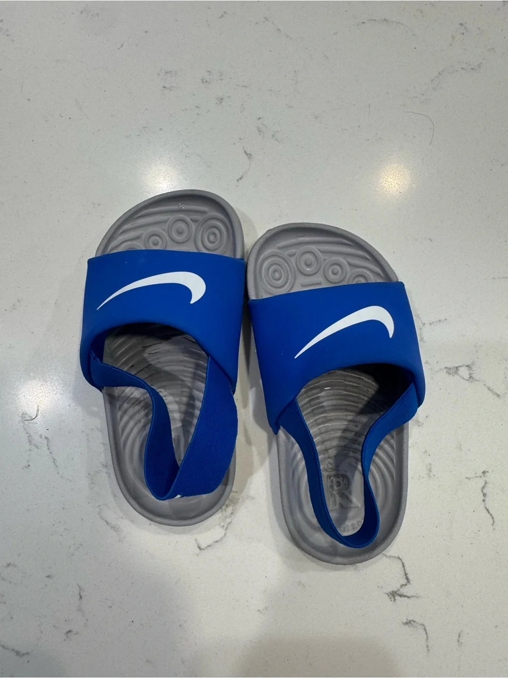 (Size 7) Nike Toddler Boy's Kawa Slide SE2 Sandals Blue/White Slides Sandals